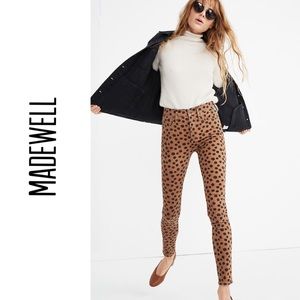 NWOT 10" High-Rise Skinny Jeans in Leopard Dot